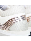 Fabric Laminated Low Top Sneakers Ivory White Gold - CHANEL - BALAAN 10