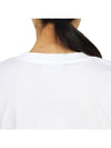 Logo Print Short Sleeve T-shirt White - GANNI - BALAAN.