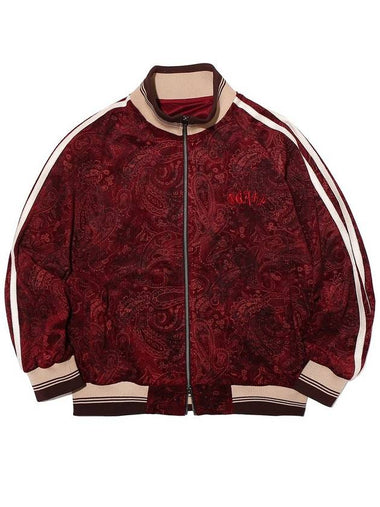 Pre order delivery on December 13th Flower Paisley Vintage Track Jacket Wine - OGARP - BALAAN 1