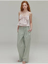 Ribbon cotton two tuck wide pants_Khaki - OPENING SUNSHINE - BALAAN 3