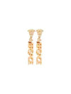 Logo Drop Earrings Gold - VERSACE - BALAAN 4