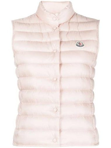 Liane Logo Patch Down Vest Light Pink - MONCLER - BALAAN 1