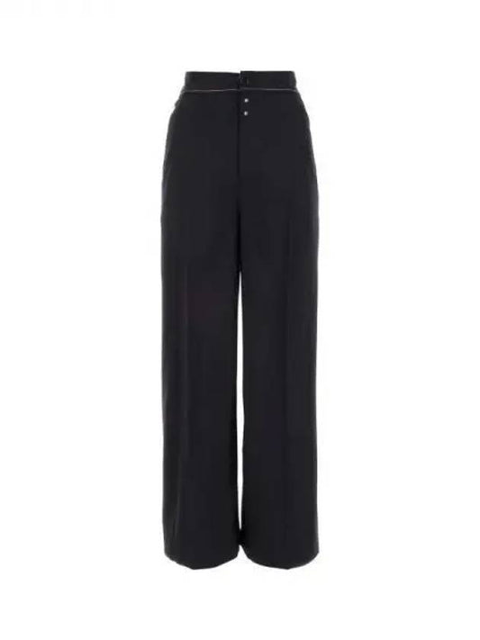 Top Stitched Wide Pants Black - MAISON MARGIELA - BALAAN 2