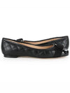 Varina Quilting Leather Ballet Flat Black - SALVATORE FERRAGAMO - BALAAN 3