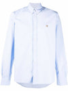 Small Fox Head Patch Classic Long Slevee Shirt Light Blue - MAISON KITSUNE - BALAAN 2