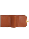 Women's Triomphe Small Textile Calfskin Wallet Natural Tan - CELINE - BALAAN 5