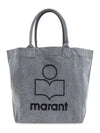 Yenky Embroidered Logo Small Tote Bag Grey - ISABEL MARANT - BALAAN 2