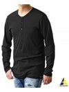 Henry Neck Long Sleeve T-Shirt Black - TOM FORD - BALAAN 2