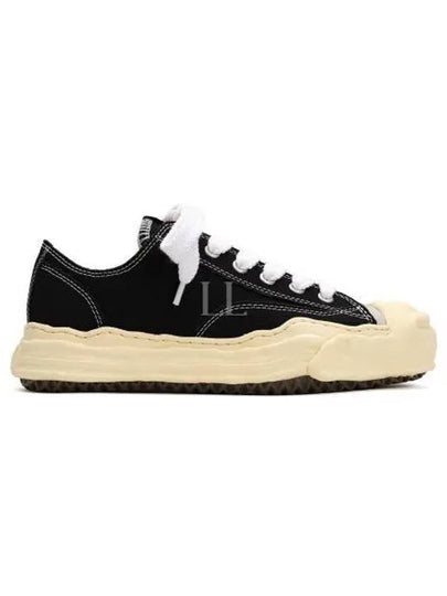 Hank Canvas Low Top Sneakers Black - MIHARA YASUHIRO - BALAAN 2