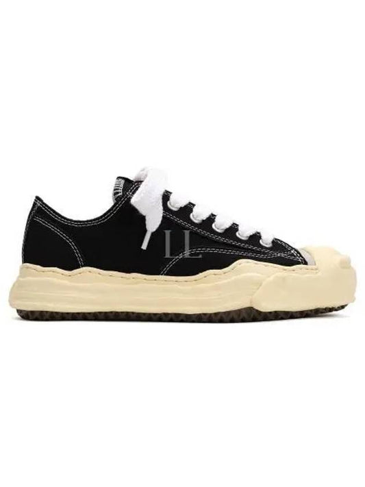 24 A09FW734 Black Hank OG Sole Canvas Low Top Sneakers - MIHARA YASUHIRO - BALAAN 1