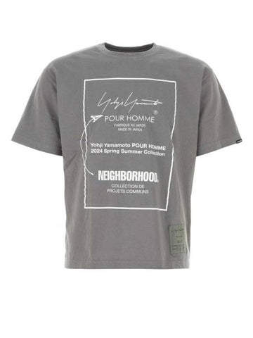 24SS Men's Cotton Short Sleeve TShirt HST80285 1 Gray BPG - Y-3 - BALAAN 1