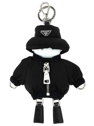 Soft Robot Re-Nylon Key Holder Black - PRADA - BALAAN 1