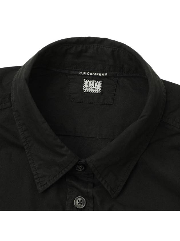 Men's Lens Wappen Long Sleeve Shirt Black - CP COMPANY - BALAAN 5