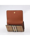 Vintage Check Leather Small Folding Wallet Archive - BURBERRY - BALAAN 3