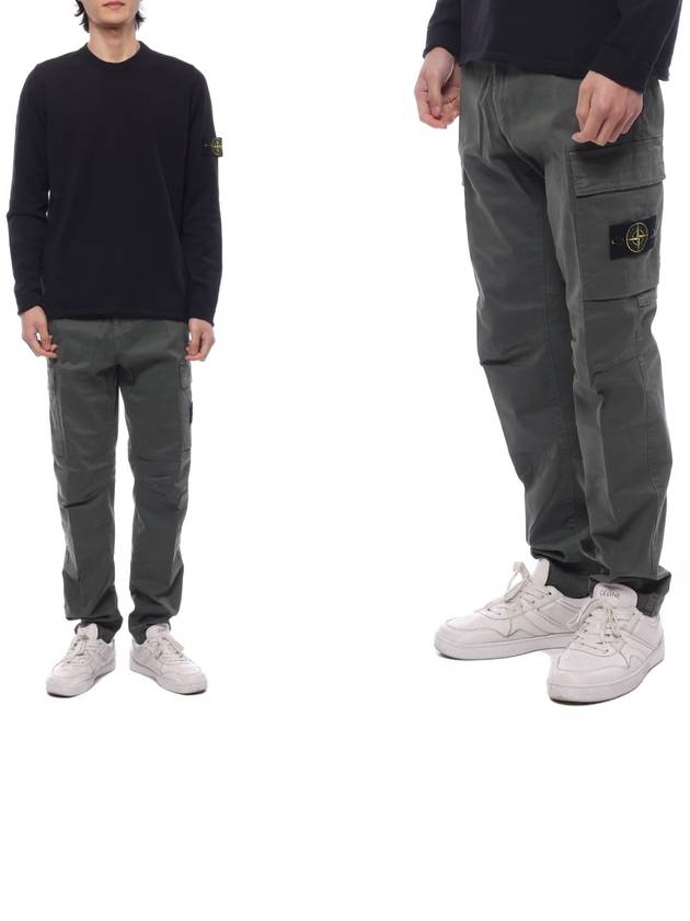 Compass Badge Cargo Straight Pants Green - STONE ISLAND - BALAAN 2