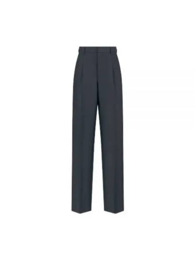 Wool Mohair Twill Slacks Blue - DIOR - BALAAN 2