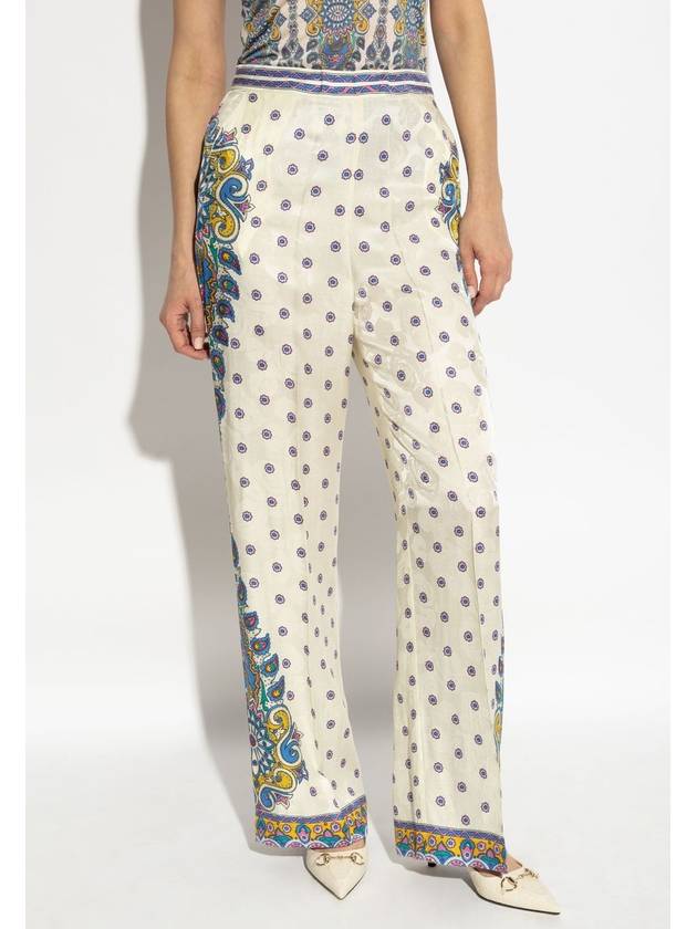 Etro Trousers With Decorative Pattern, Women's, Cream - ETRO - BALAAN 3