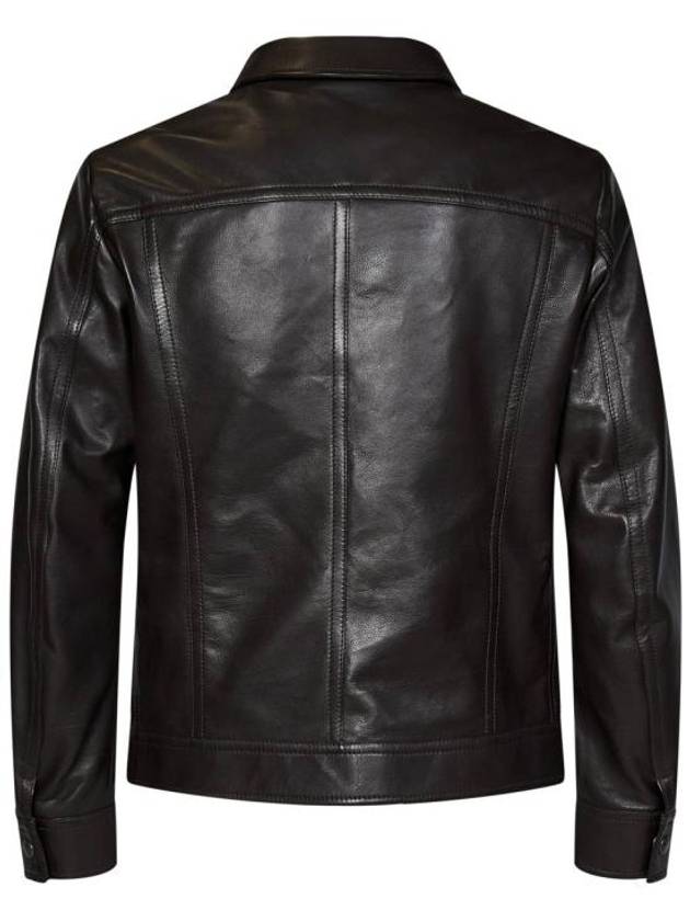 Grain Leather Jacket Brown - TOM FORD - BALAAN 4