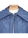 Wide Collar Quilted Padding Blue - GANNI - BALAAN 11