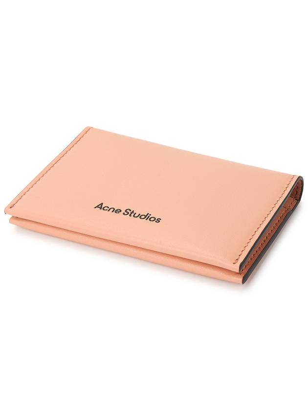 Folded Leather Card Wallet Pink - ACNE STUDIOS - BALAAN 4