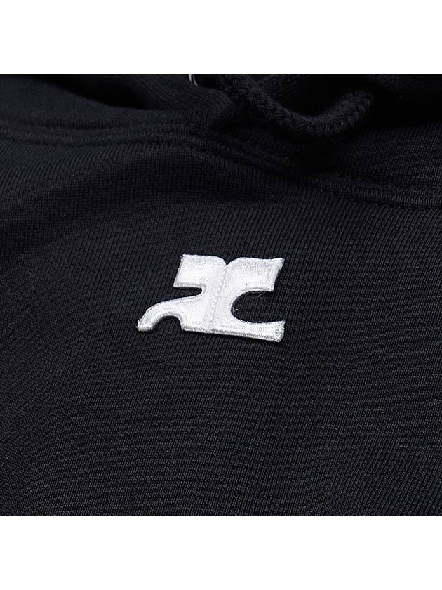 Embroidered Logo Hoodie Black - COURREGES - BALAAN 6