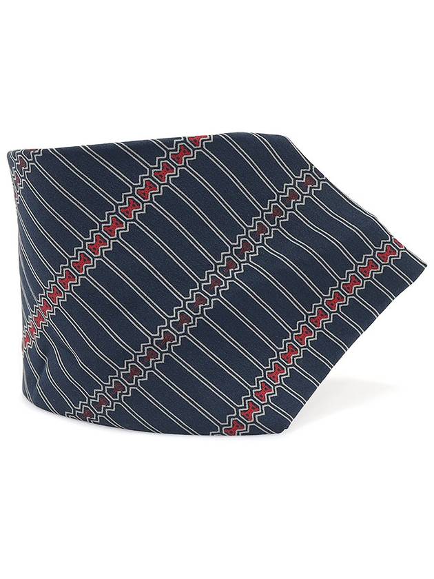 100 silk navy triope striped pattern tie - CELINE - BALAAN 1