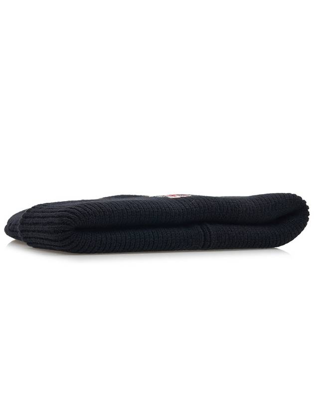 Grenoble Big Logo Beanie Black - MONCLER - BALAAN 6