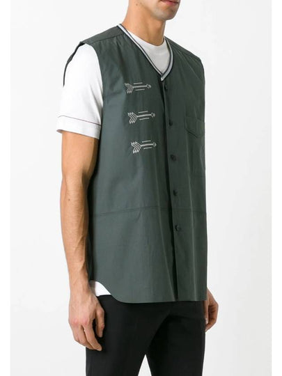 arrow stitch buttoned vest - LANVIN - BALAAN 2