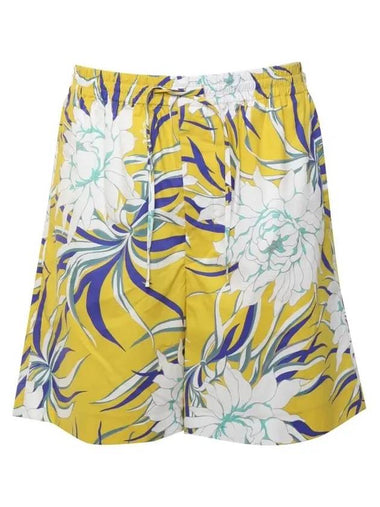 street flower printing shorts yellow - VALENTINO - BALAAN 1