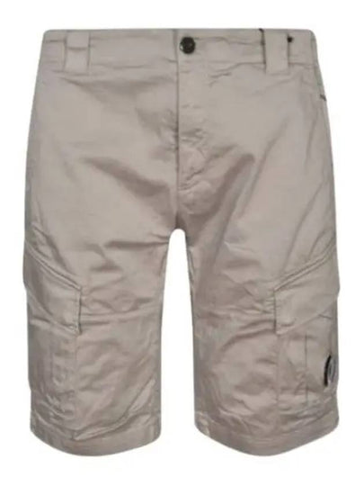 Stretch Satin Cargo Shorts Grey - CP COMPANY - BALAAN 2