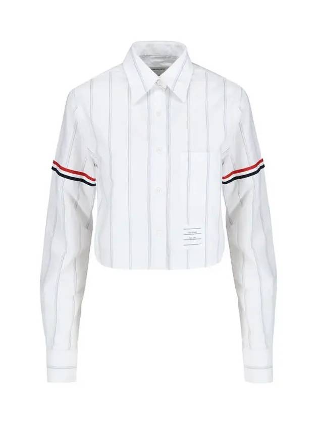 Cropped striped shirt FLL183OF0660 - THOM BROWNE - BALAAN 2