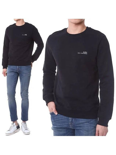 Men's Item Logo Sweatshirt Black - A.P.C. - BALAAN 2