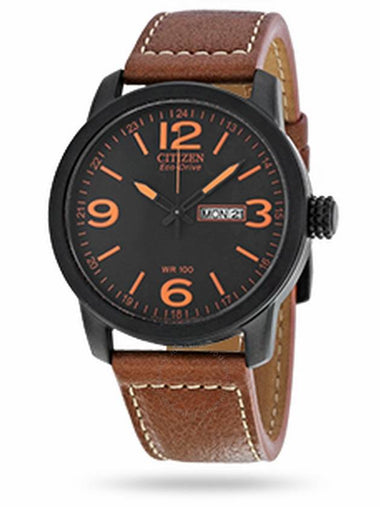 Citizen Eco Drive Black Dial Brown Leather Men's Watch BM8475-26E - CITIZEN - BALAAN 1