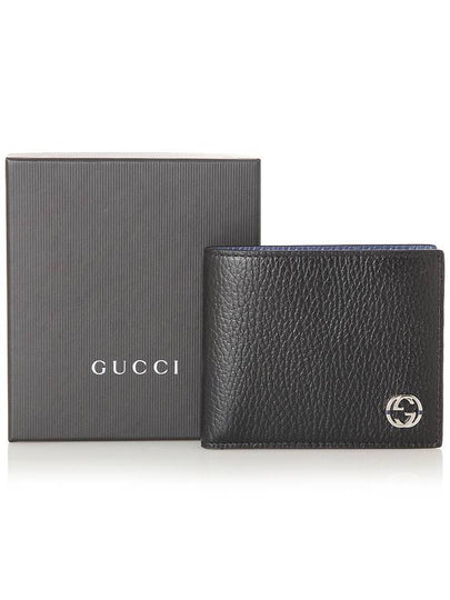 GG Interlocking Two Tone Half Wallet Black - GUCCI - BALAAN 2