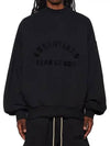 Logo Applique Mock Neck Sweatshirt Black - FEAR OF GOD ESSENTIALS - BALAAN 7