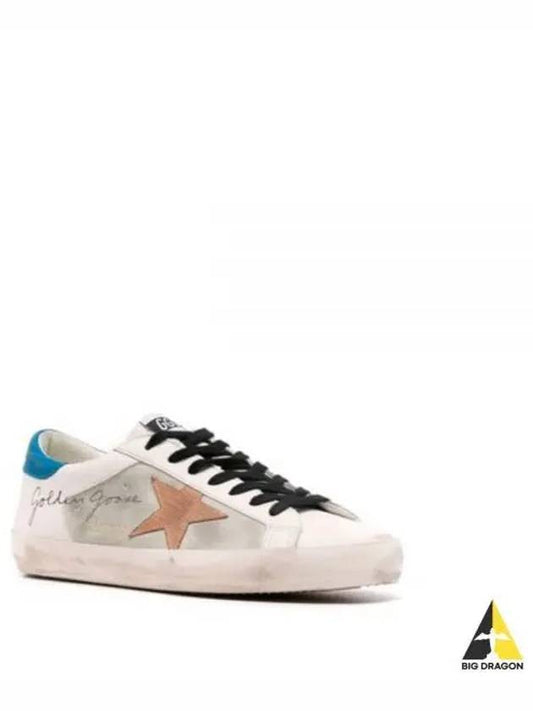 Superstar Leather Low Top Sneakers Blue White - GOLDEN GOOSE - BALAAN 2