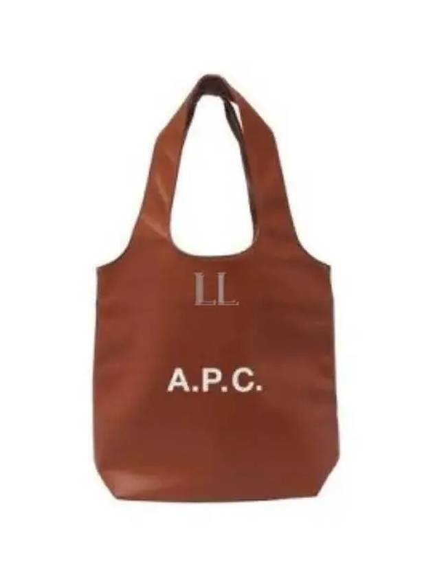 Ninon Small Recycled Leather Tote Bag Brown - A.P.C. - BALAAN 2