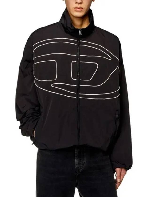 J Vatel Piped Oval D Taslan Jacket Black - DIESEL - BALAAN 5