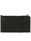 Fragment Quilted Zipper Card Wallet Black - SAINT LAURENT - BALAAN 4