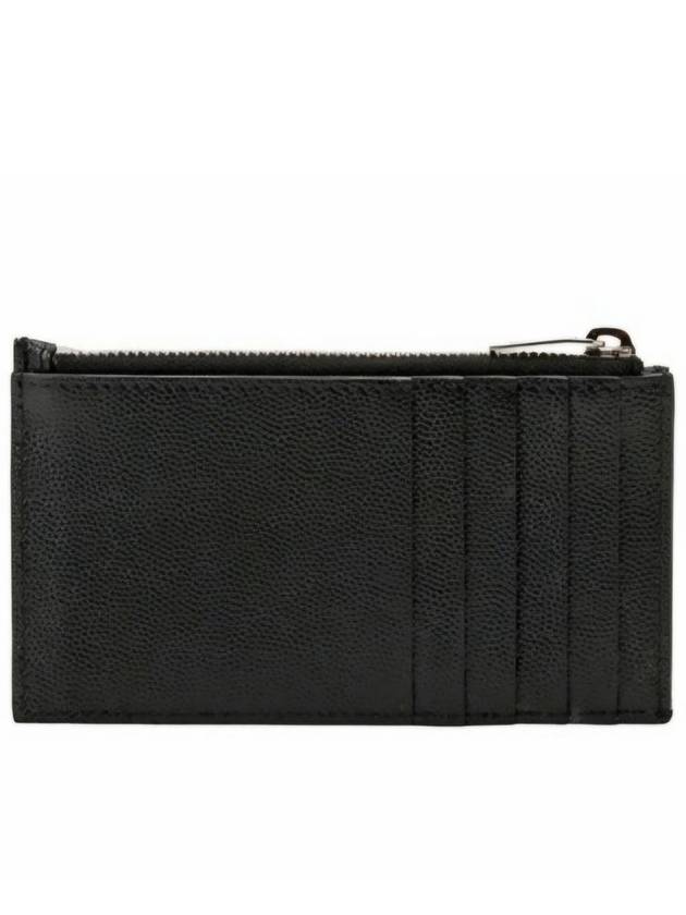 Fragment Quilted Zipper Card Wallet Black - SAINT LAURENT - BALAAN 4