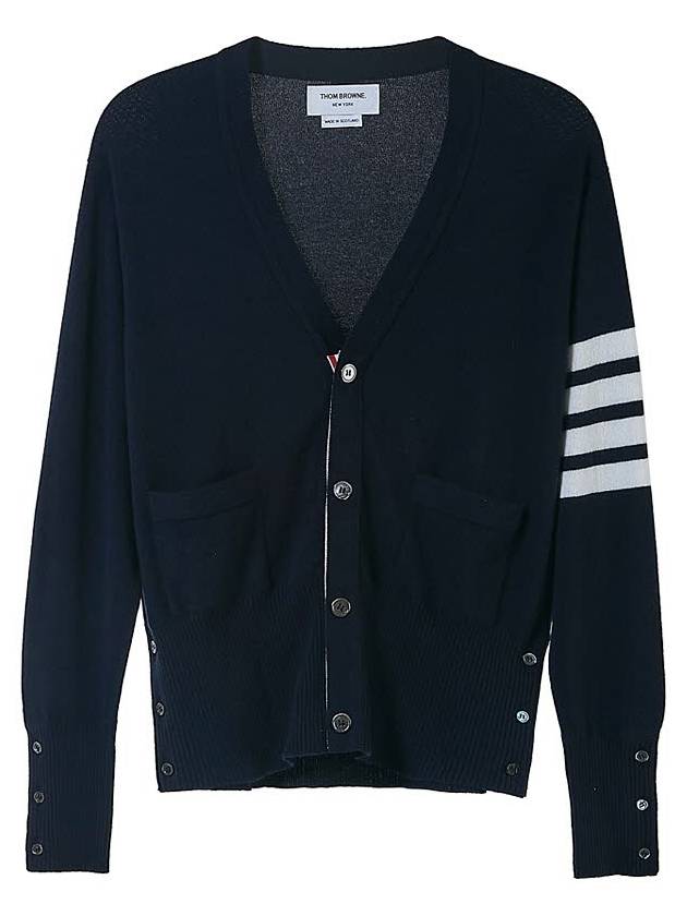 Men's Diagonal Classic Cashmere Cardigan Navy - THOM BROWNE - BALAAN 2