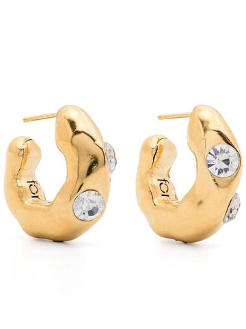 Forte_Forte Hoop Sculpture Earrings With Strass Accessories - FORTE FORTE - BALAAN 1