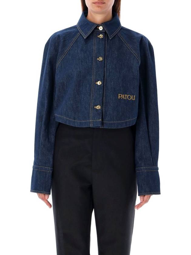 Patou Cropped Denim Shirt - PATOU - BALAAN 1