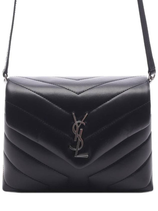 Toy Loulou Strap Shoulder Bag In Quilted Leather Black - SAINT LAURENT - BALAAN 2