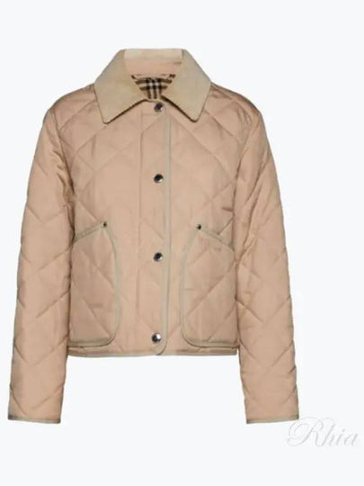 Stripe Point Collar Quilted Jacket Brown - BURBERRY - BALAAN 2