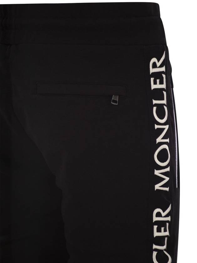 Logo drawstring straight pants black - MONCLER - BALAAN 5