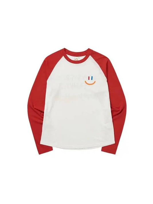 LaLa Raglan Long Sleeve T-Shirt Red - LALA SMILE - BALAAN 1