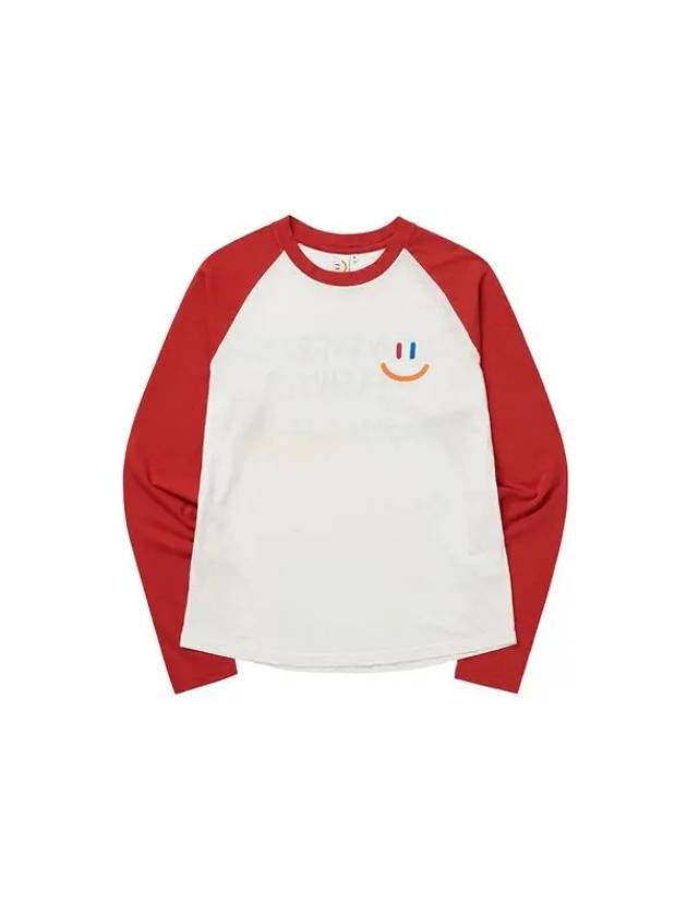 LaLa Raglan Long Sleeve T-Shirt Red - LALA SMILE - BALAAN 1