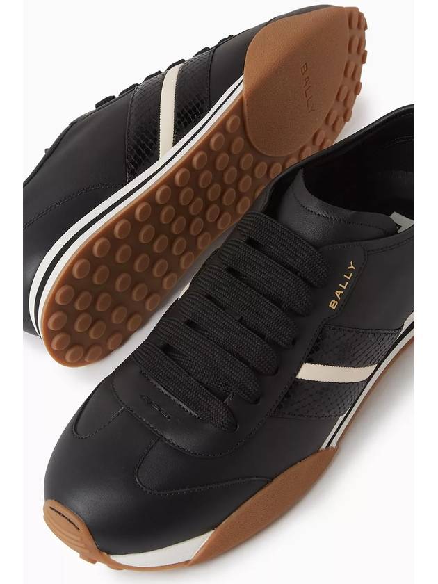 Sussex Leather Low-Top Sneakers Black - BALLY - BALAAN 4