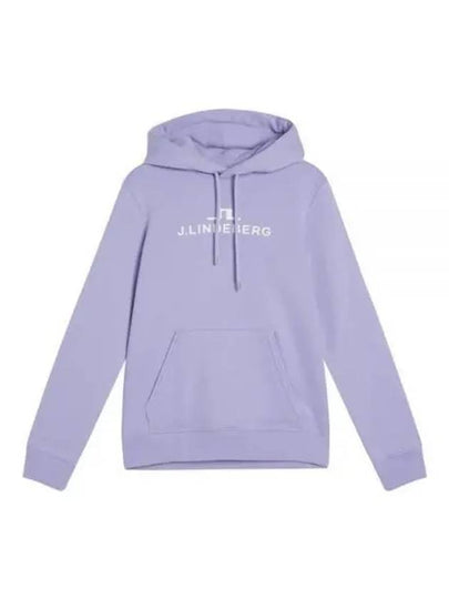 Alpha Logo Print Hoodie Sweet Lavender - J.LINDEBERG - BALAAN 2